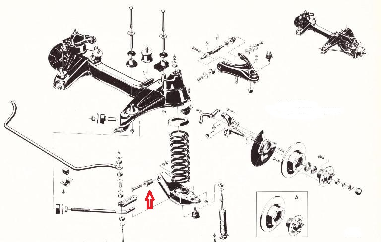Buchse Vorderachse Querlenker unten